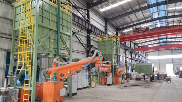 New ester-hardened water glass sand production line
